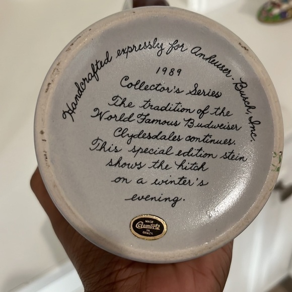 Anheuser Busch, Inc. Budweiser Stein, Collector's Series 1989, Handcrafted, Mint - Picture 6 of 6